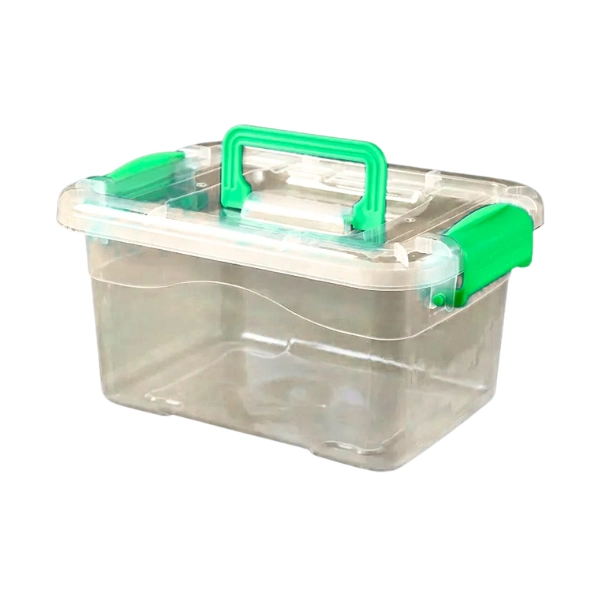CAJA ORGANIZADORA TRANSPARENTE  CON TAPA MULTIUSO - 2