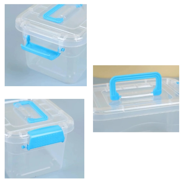 CAJA ORGANIZADORA TRANSPARENTE  CON TAPA MULTIUSO - 3
