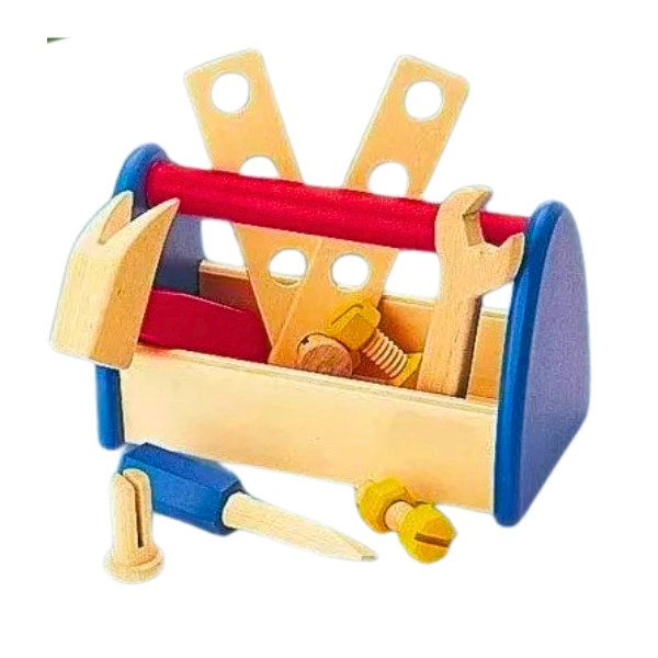 JUEGO DIDACTICO CAJA DE HERRAMIENTAS DE MADERA NIÑOS - 3