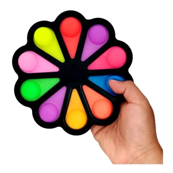 SPINNER JUGUETE SENSORIAL GIRATORIO FLOR ANTIESTRES COLORES - 1