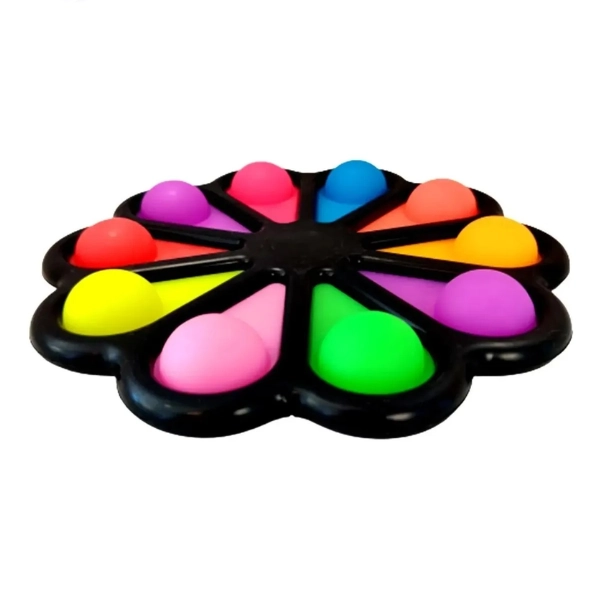 SPINNER JUGUETE SENSORIAL GIRATORIO FLOR ANTIESTRES COLORES - 3