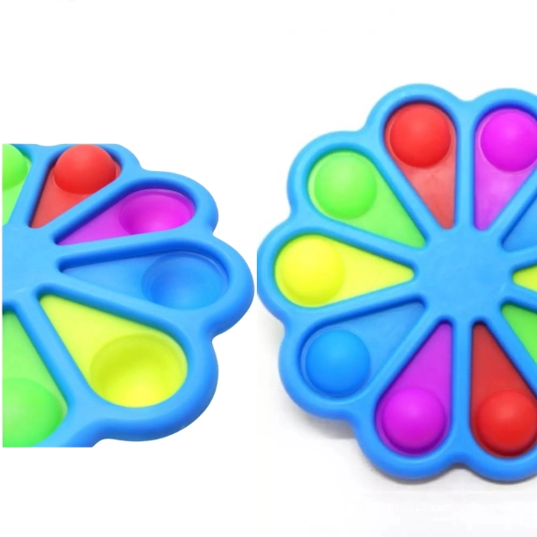 SPINNER JUGUETE SENSORIAL GIRATORIO FLOR ANTIESTRES COLORES - 4