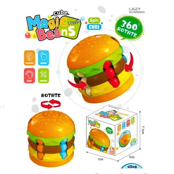 HAMBURGUESA SENSORIAL ANTIESTRE S  GIRATORIA SPINNER NIÑOS - 2