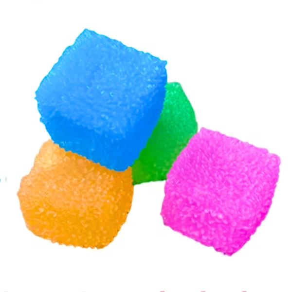 SQUISHY DE SILICONA FORMA DE CUBO DE HIELO TEXTURIZADO - 2