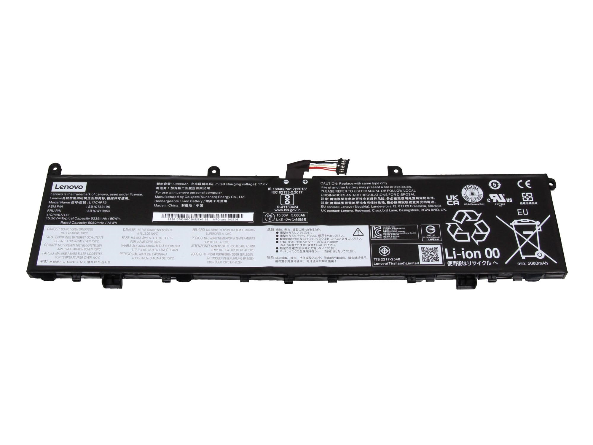 BATERIA LENOVO L17C4P72 ORIGINAL 4 CELDAS - 1