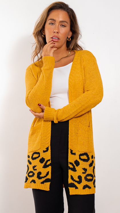 TAPADO MUJER AMELIE MOSTAZA LEO OTOÑO INVIERNO - 1
