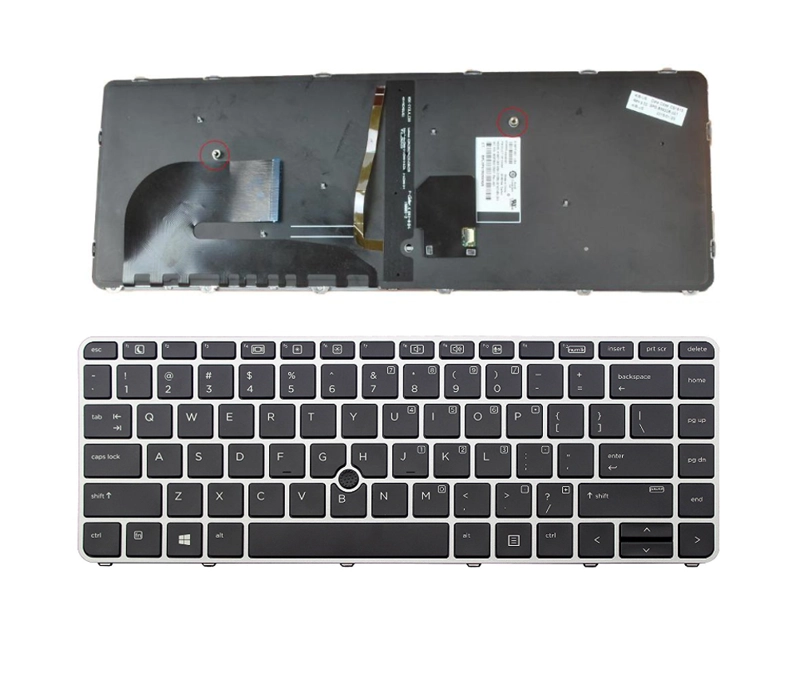 TECLADO HP 840 G3 ESPAÑOL NEGRO FRAME SILVER RETRO - 1