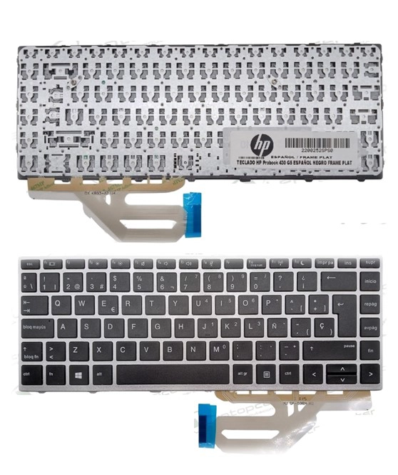 TECLADO HP PROBOOK 430 G5 ESPAÑOL NEGRO CON FRAME PLATEADO - 1