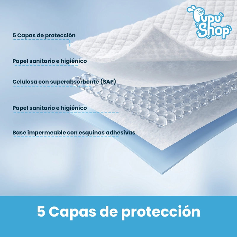 100 PAÑALES SABANILLAS MASCOTAS PERROS 60X90 CM PUPU SHOP - 7