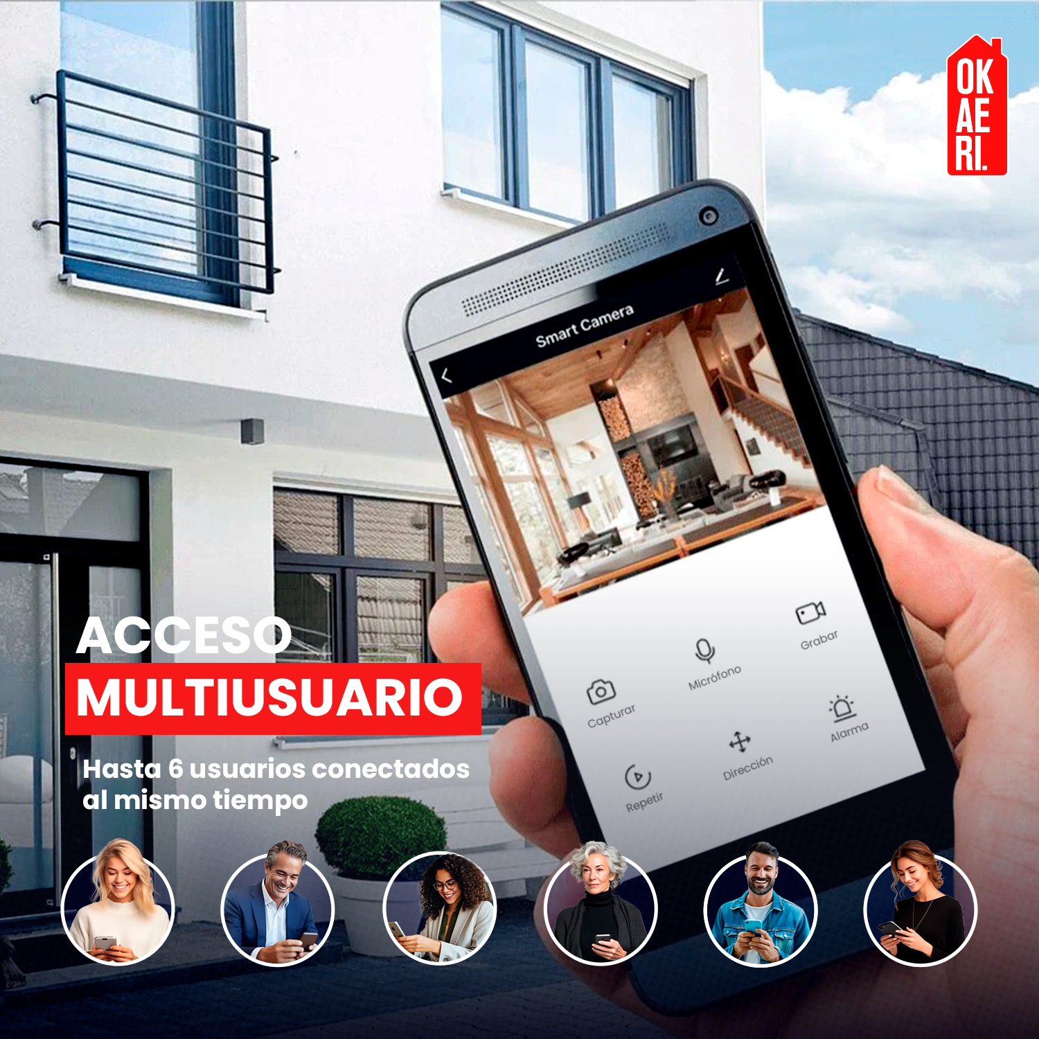 CÁMARA IP CON SENSOR DE MOVIMIENTO IMPERMEABLE WIFI FULL HD - 7