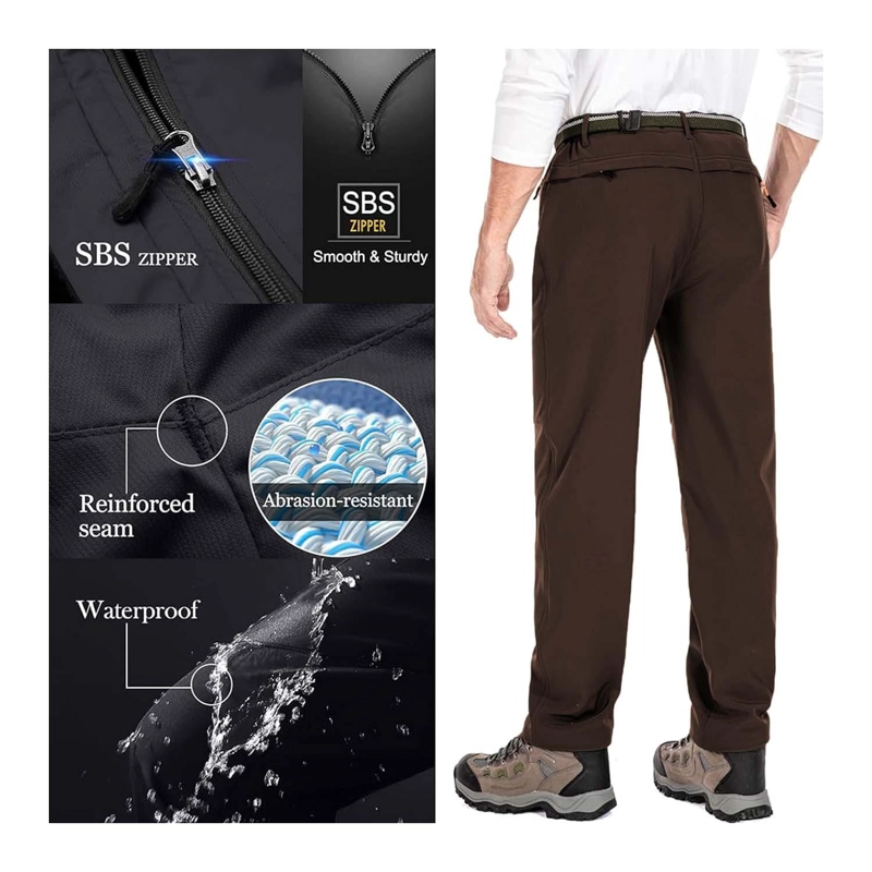 PANTALON TERMICO SOFTSHELL IMPERMEABLE HOMBRE INVIERNO FRIO - 2