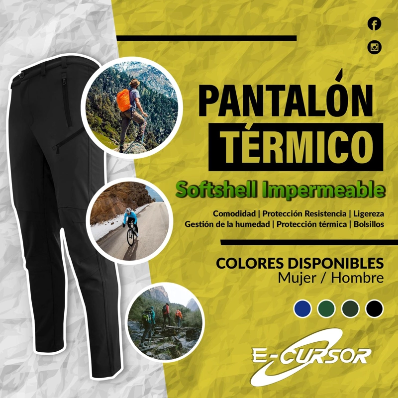 PANTALON TERMICO SOFTSHELL IMPERMEABLE HOMBRE INVIERNO FRIO - 7
