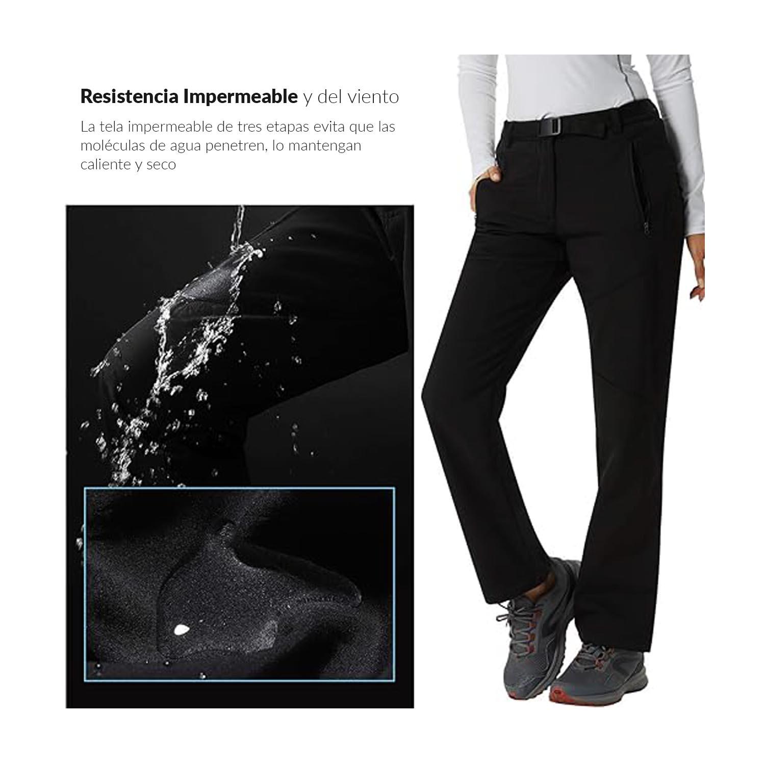 PANTALON TERMICO IMPERMEABLE SOFTSHELL CON MICROPOLAR MUJER - 2