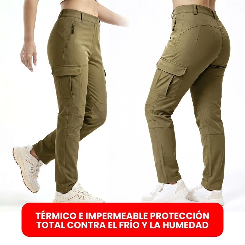 PANTALON TERMICO IMPERMEABLE SOFTSHELL CON MICROPOLAR MUJER - 6