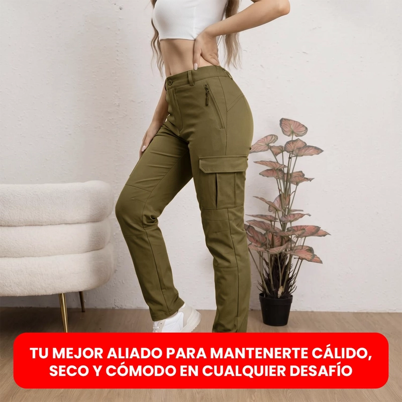 PANTALON TERMICO IMPERMEABLE SOFTSHELL CON MICROPOLAR MUJER - 7