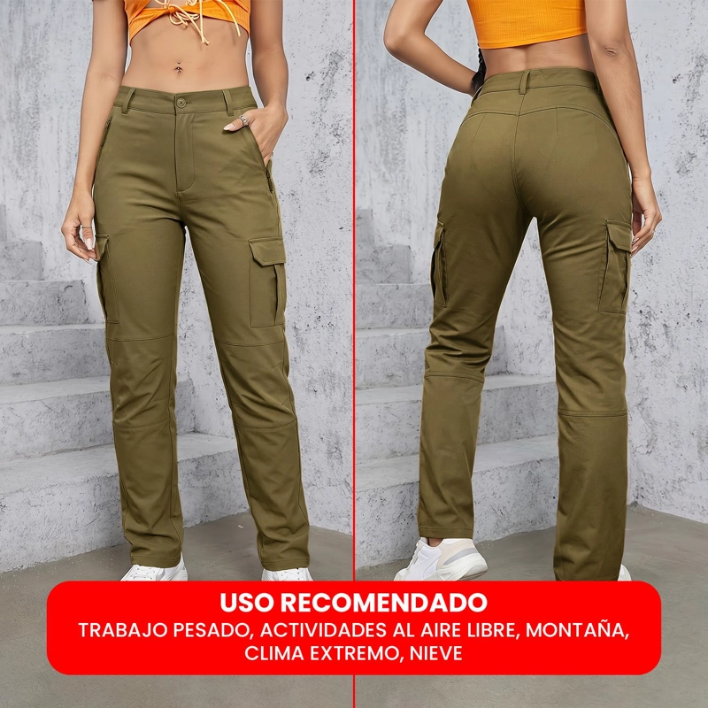 PANTALON TERMICO IMPERMEABLE SOFTSHELL CON MICROPOLAR MUJER - 8