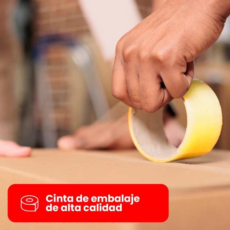 PACK 6X CINTAS EMBALAJES CURSOR ULTRA RESISTENTE BRILLANTE ROLLOS 100 MTS 48 MM TRANSPARENTES - 3