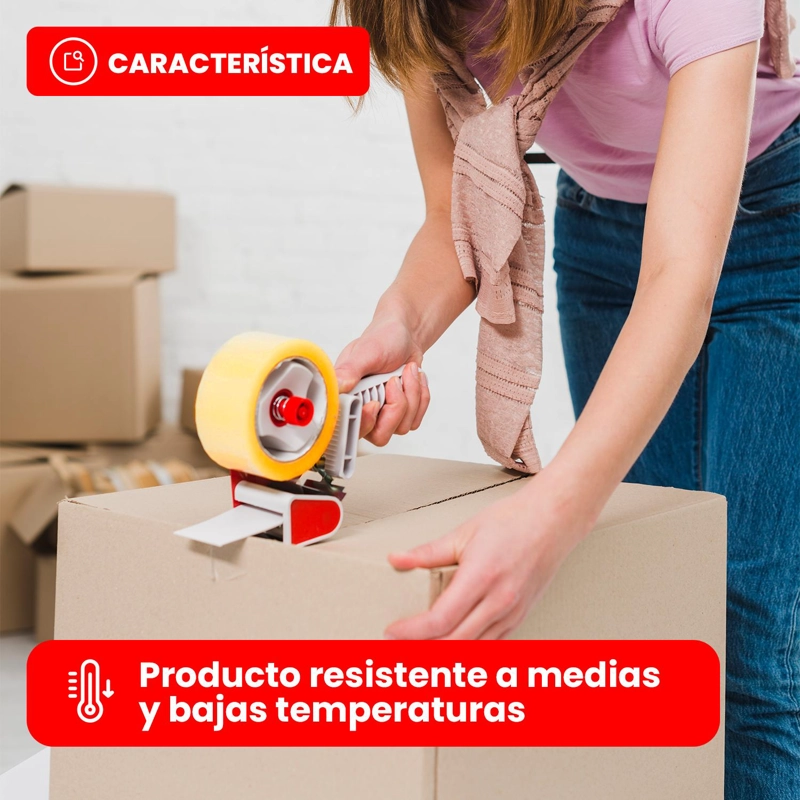 PACK 6X CINTAS EMBALAJES CURSOR ULTRA RESISTENTE BRILLANTE ROLLOS 100 MTS 48 MM TRANSPARENTES - 5