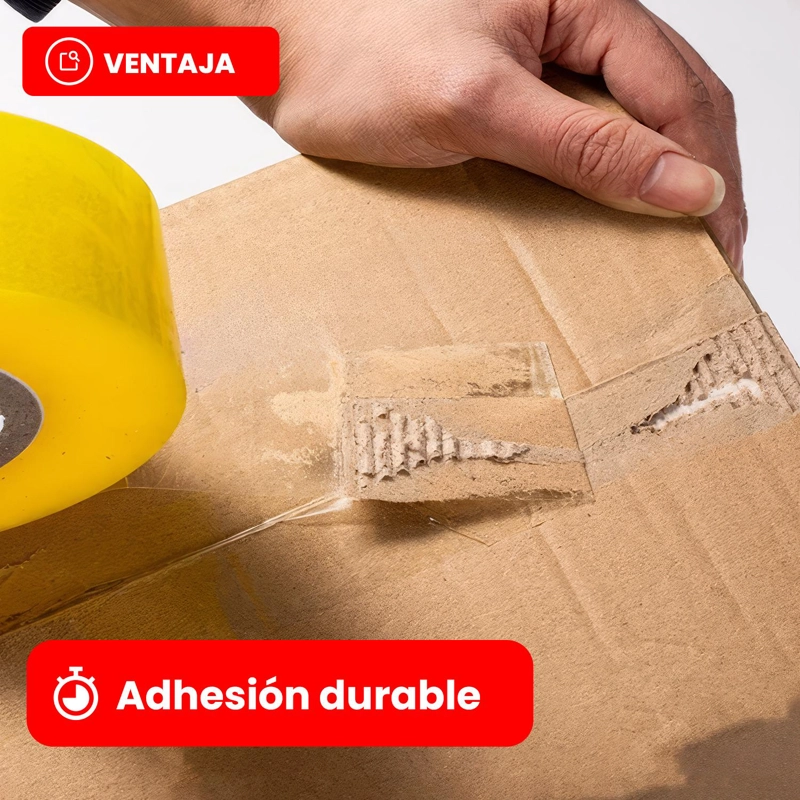 PACK 6X CINTAS EMBALAJES CURSOR ULTRA RESISTENTE BRILLANTE ROLLOS 100 MTS 48 MM TRANSPARENTES - 8