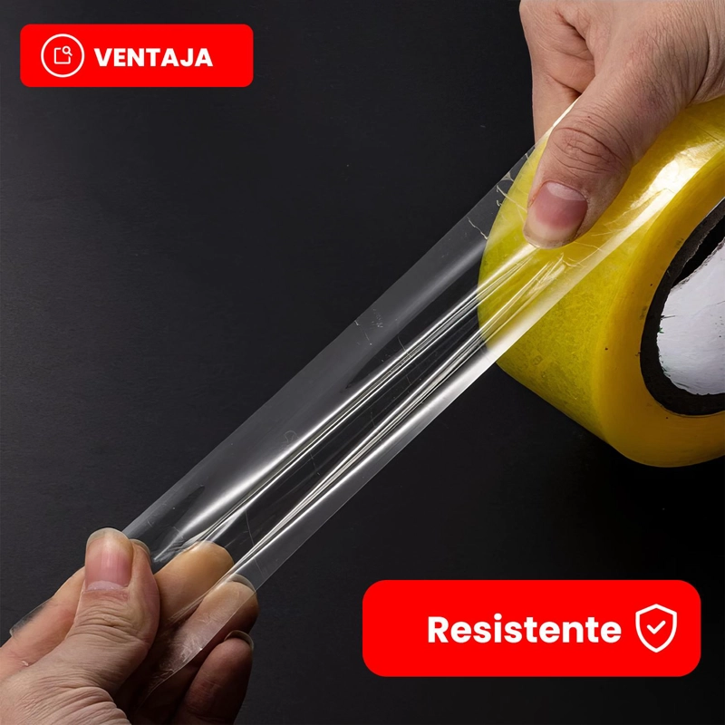 PACK 6X CINTAS EMBALAJES CURSOR ULTRA RESISTENTE BRILLANTE ROLLOS 100 MTS 48 MM TRANSPARENTES - 9