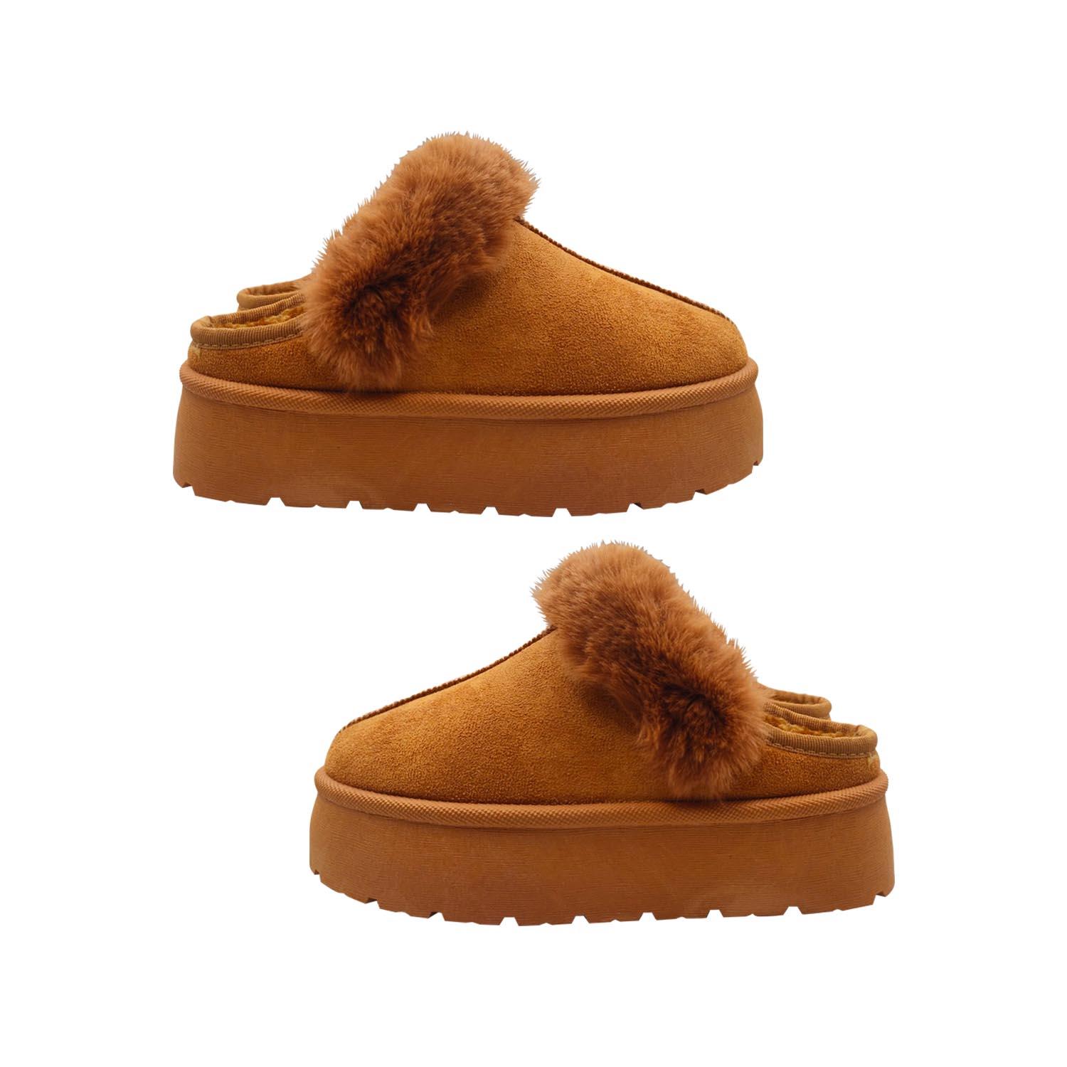 ZAPATILLA / ZAPATOS MUJER PANTUFLA LIVIANAS Y COMODAS CAMEL - 1
