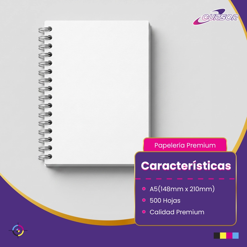 AGENDA CURSOR DE PAPEL BOND 106 GRS. TAMAÑO A5 500 HOJAS S - 2