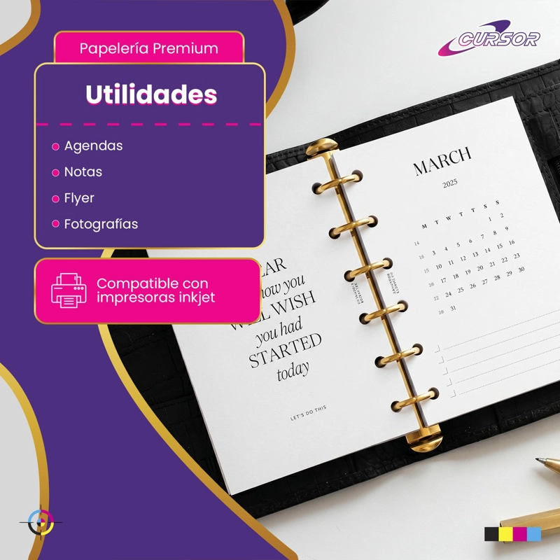 AGENDA CURSOR DE PAPEL BOND 106 GRS. TAMAÑO A5 500 HOJAS S - 8