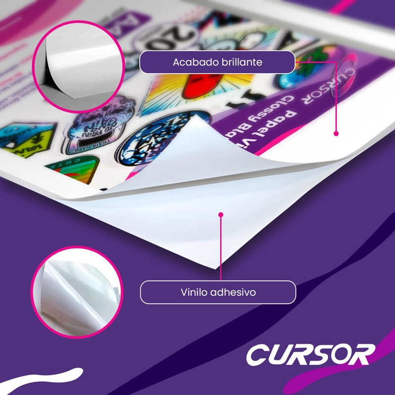VINILO ADHESIVO A4 BLANCO IMPRIMIBLE/20HJS - 3