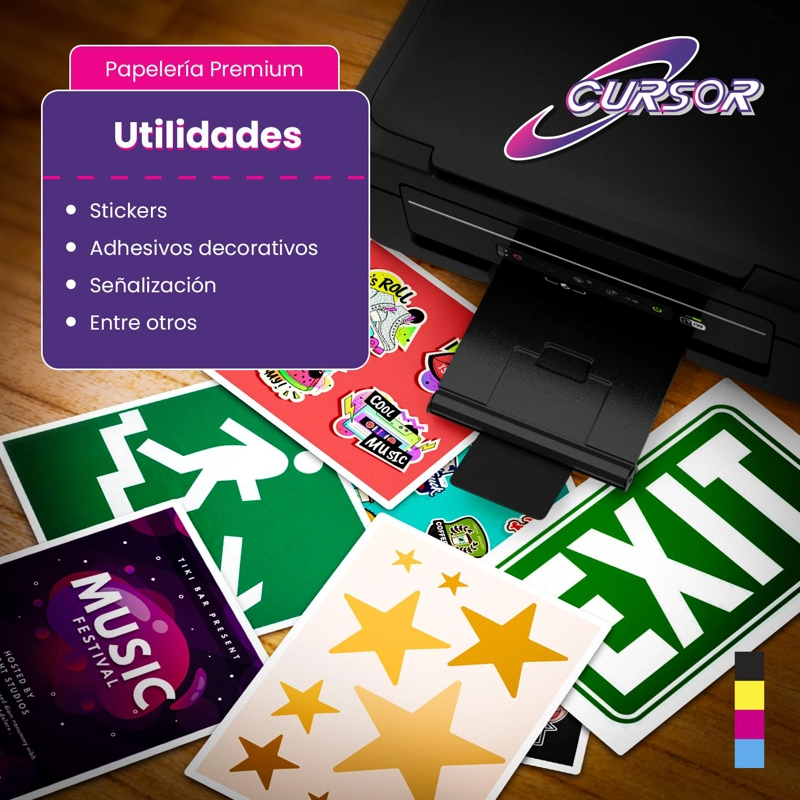 VINILO ADHESIVO A4 BLANCO IMPRIMIBLE/20HJS - 4