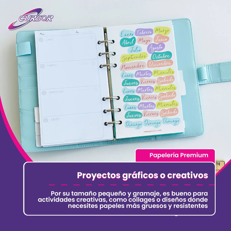 PAPEL BOND 106GR A6 250H AGENDAS DIARIOS NOTAS CURSOR - 4