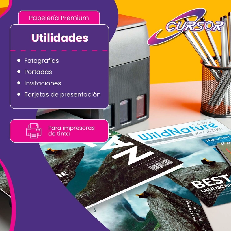 PAPEL FOTOGRÁFICO CURSOR A4 180 GRAMOS PACK 100 HOJAS - 3