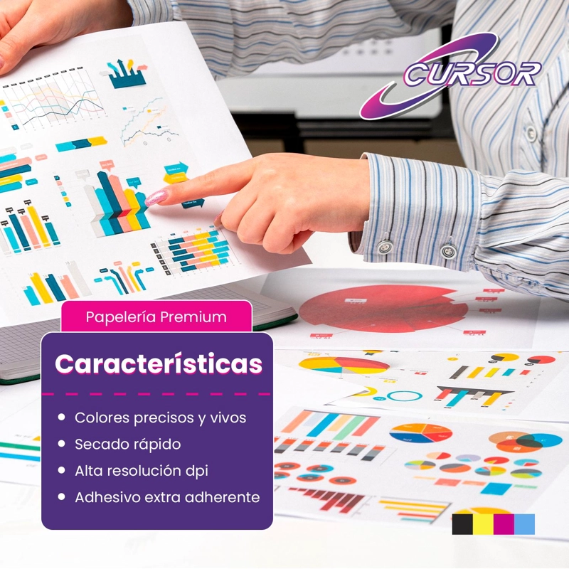 PAPEL FOTOGRAFICO ADHESIVO PREMIUM A4 115GR PACK 50 CURSOR - 3