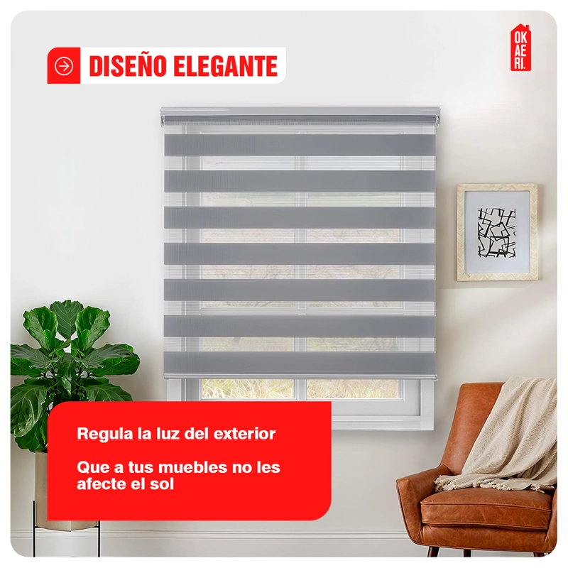 CORTINA ROLLER DUO ZEBRA DIA Y NOCHE 100X180CM - 3
