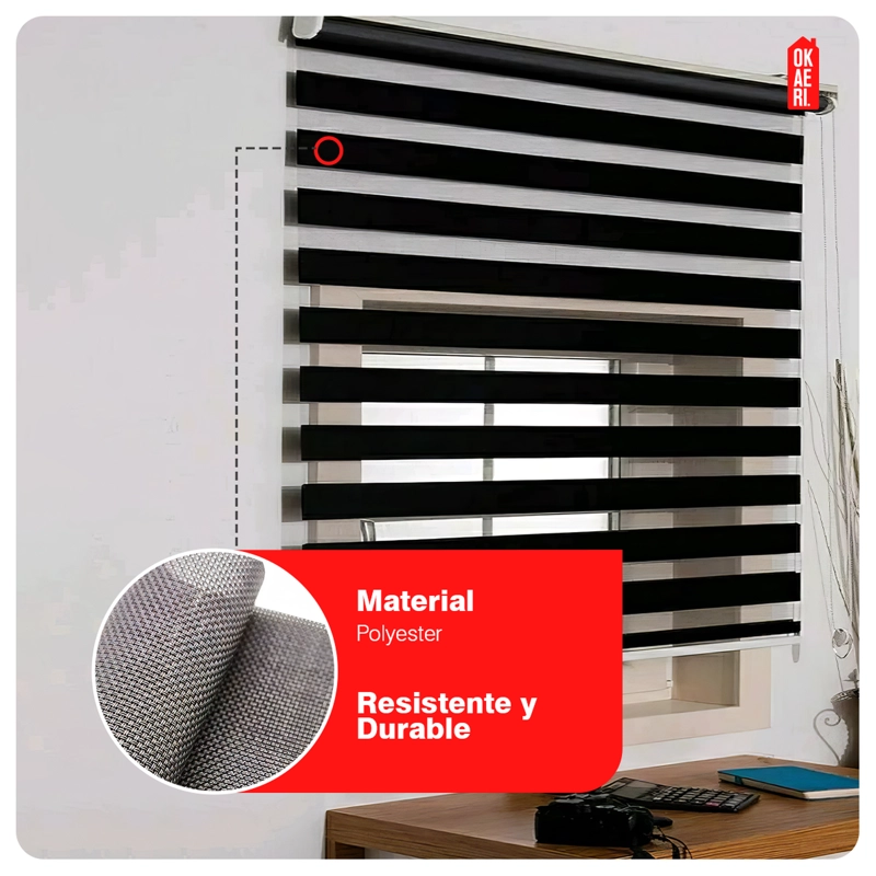 CORTINA ROLLER DUO ZEBRA DIA Y NOCHE 100X180CM - 5