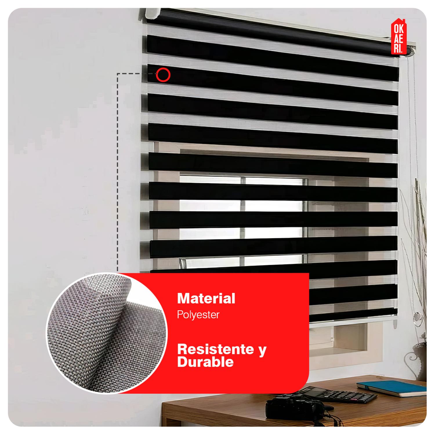 CORTINA ROLLER DUO ZEBRA DIA Y NOCHE 100X180CM - 5