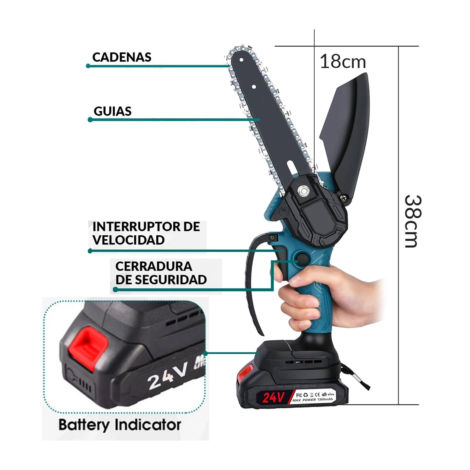 MOTOSIERRA INALÁMBRICA 4 PULGADAS BATERIA 2 EN 1 48V - 2