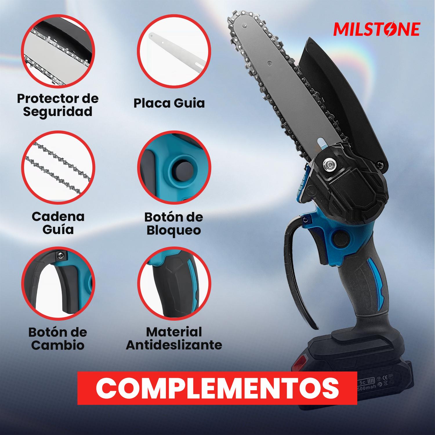 MOTOSIERRA INALÁMBRICA 4 PULGADAS BATERIA 2 EN 1 48V - 4