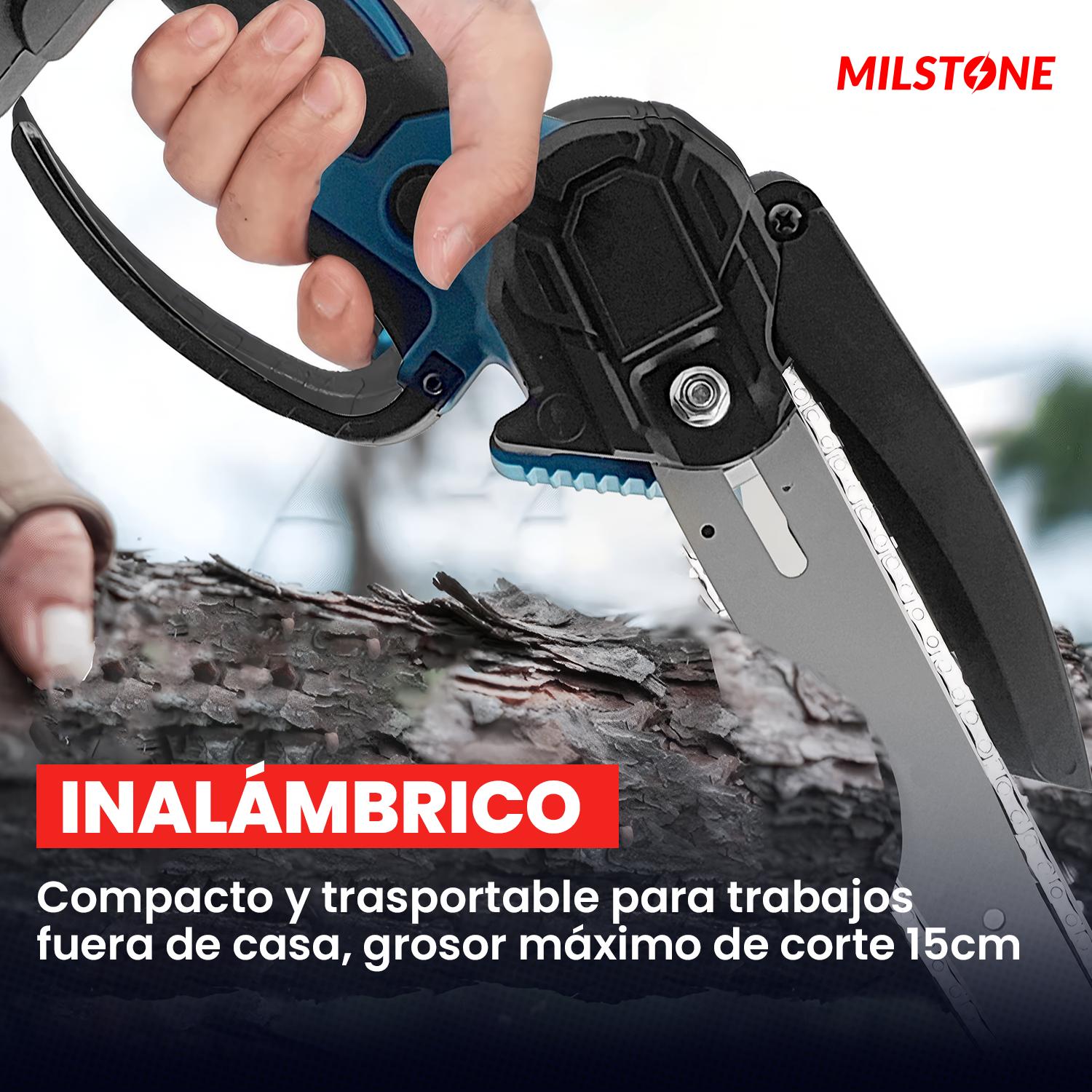 MOTOSIERRA INALÁMBRICA 4 PULGADAS BATERIA 2 EN 1 48V - 7
