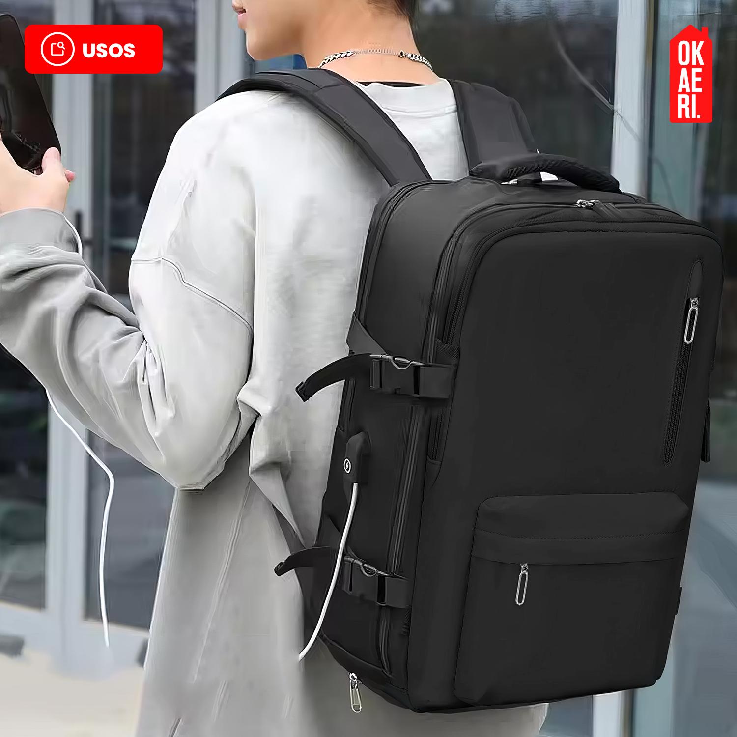 MOCHILA DE VIAJE IMPERMEABLE AVION APROBADO CAPACIDAD DE 40L TAMAÑO MEDIANA - 7