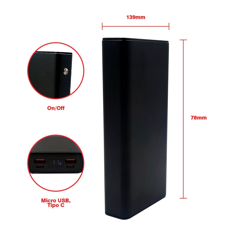 BATERIA EXTERNA POWER BANK CARGA RAPIDA 20.000MAH - 4