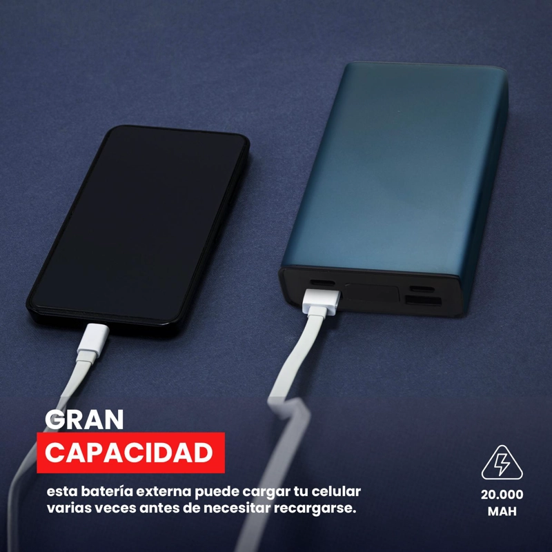 BATERIA EXTERNA POWER BANK CARGA RAPIDA 20.000MAH - 9