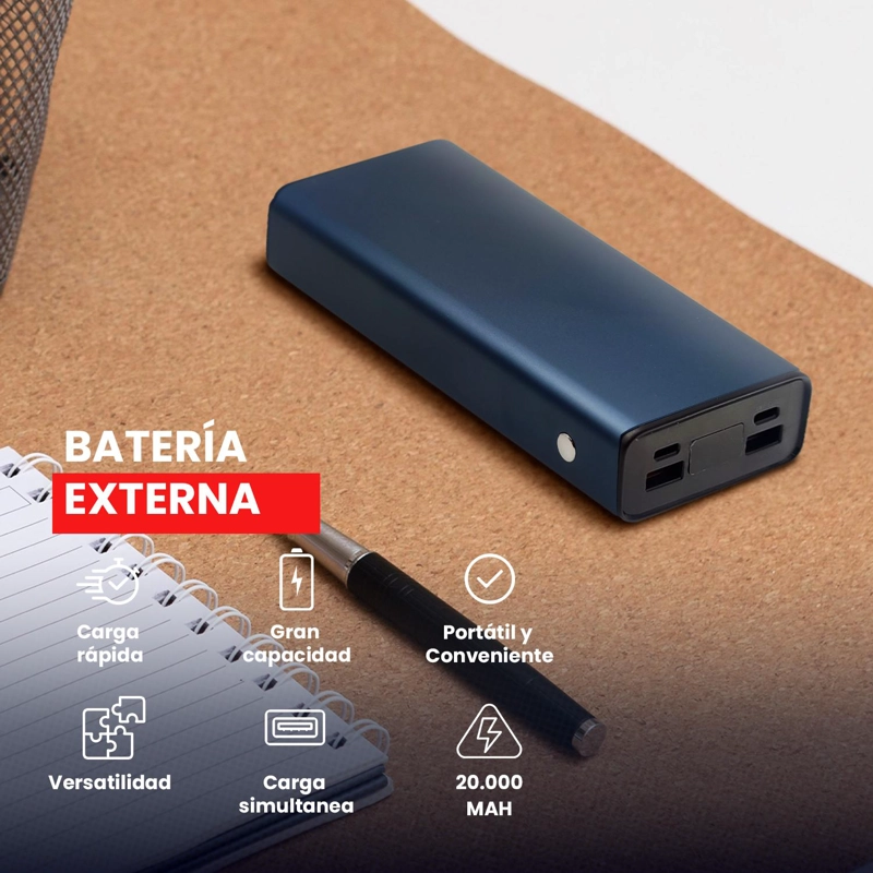 BATERIA EXTERNA POWER BANK CARGA RAPIDA 20.000MAH - 9