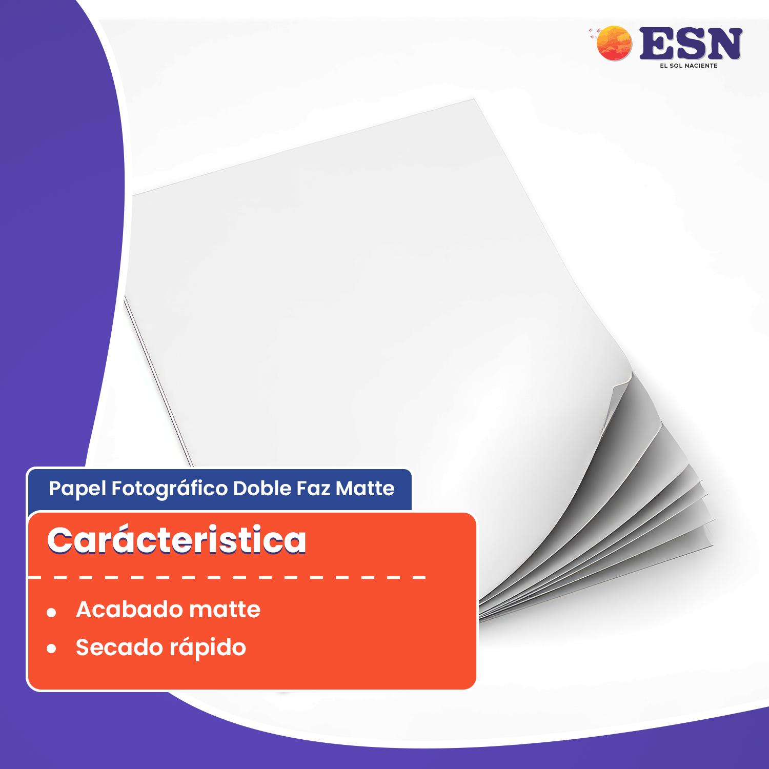 PAPEL FOTOGRÁFICO ESN DOBLE FAZ MATTE A4 140GR 50HJS - 3