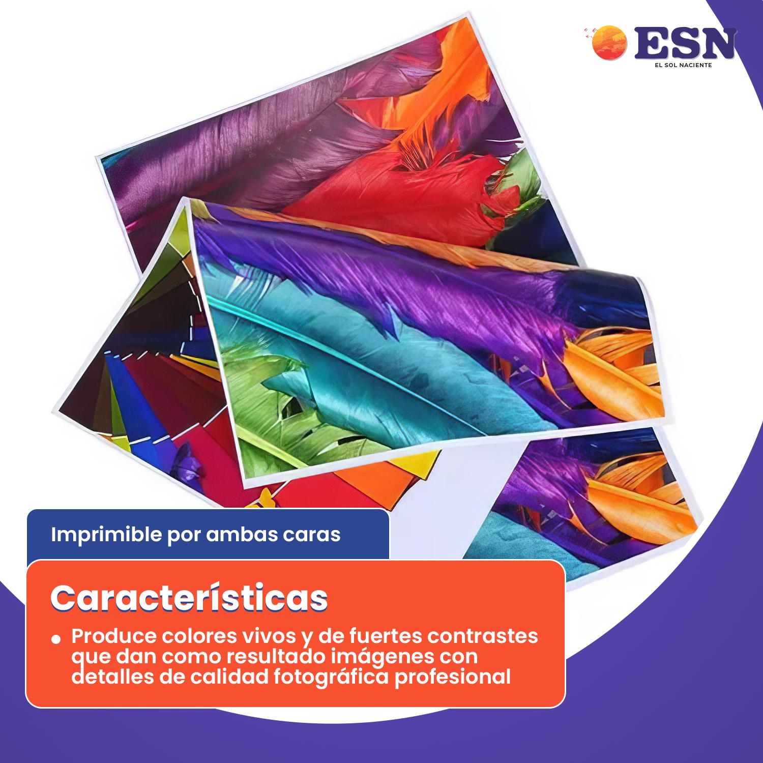 PAPEL FOTOGRÁFICO ESN DOBLE FAZ MATTE A4 140GR 50HJS - 4