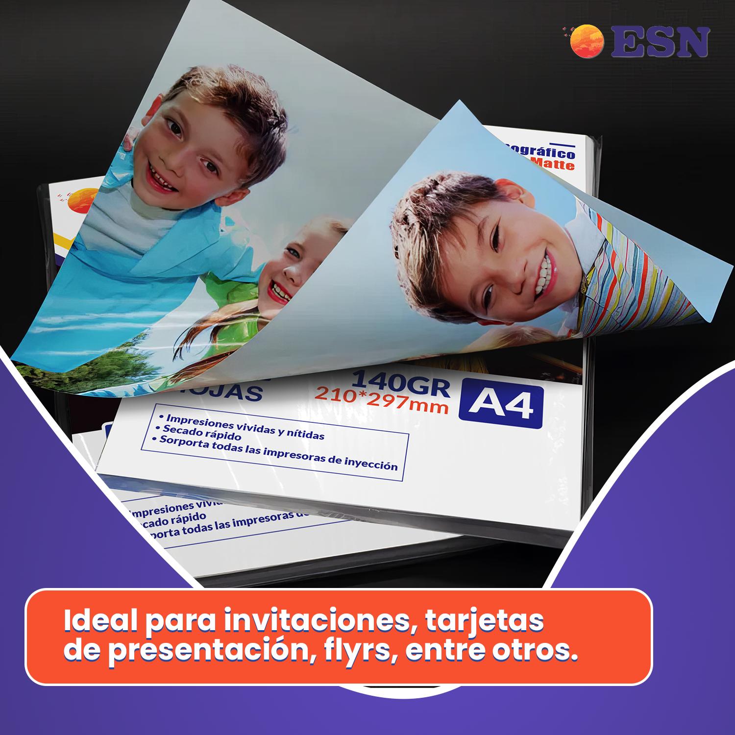 PAPEL FOTOGRÁFICO ESN DOBLE FAZ MATTE A4 140GR 50HJS - 7