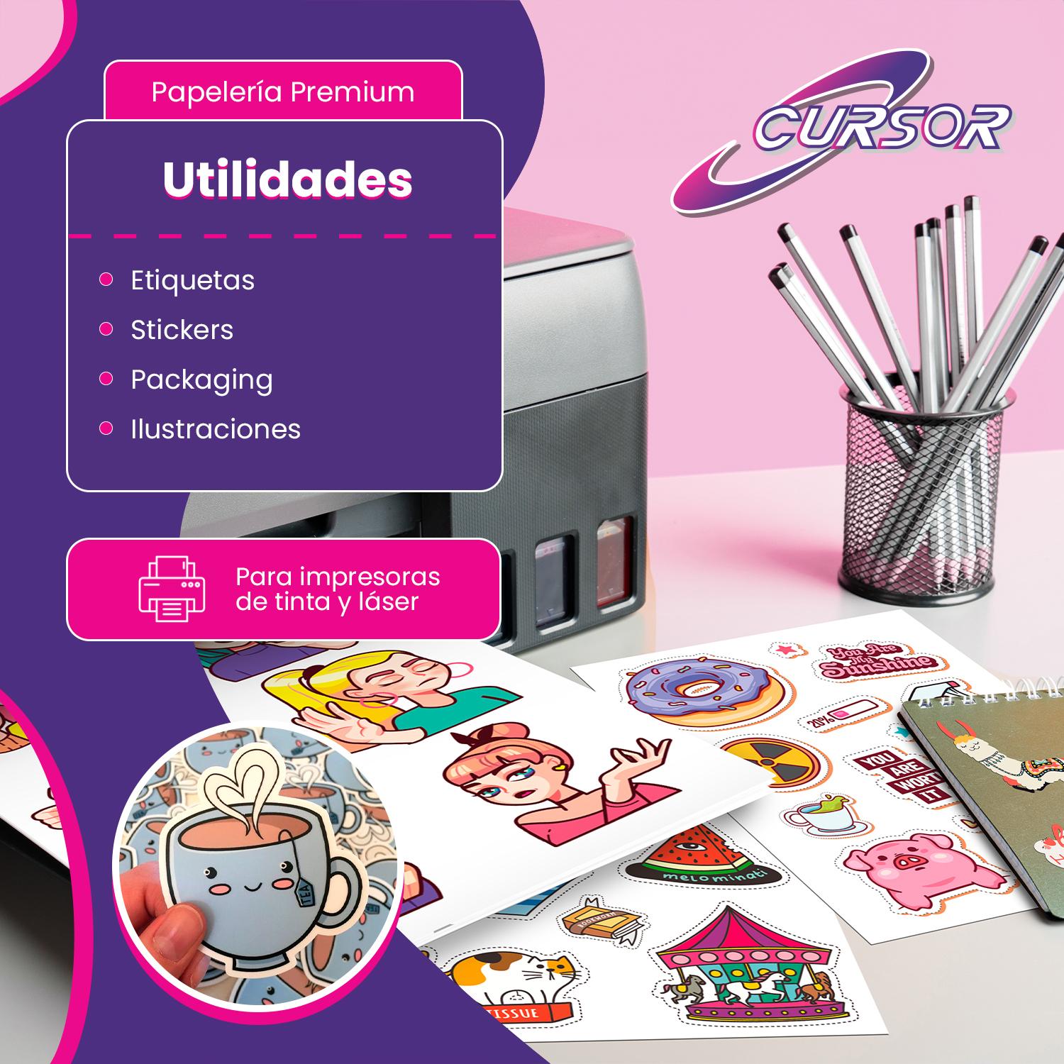 PAPEL GLOSSY ADHESIVO 135G A4 CURSOR PACK 300 HOJAS - 5