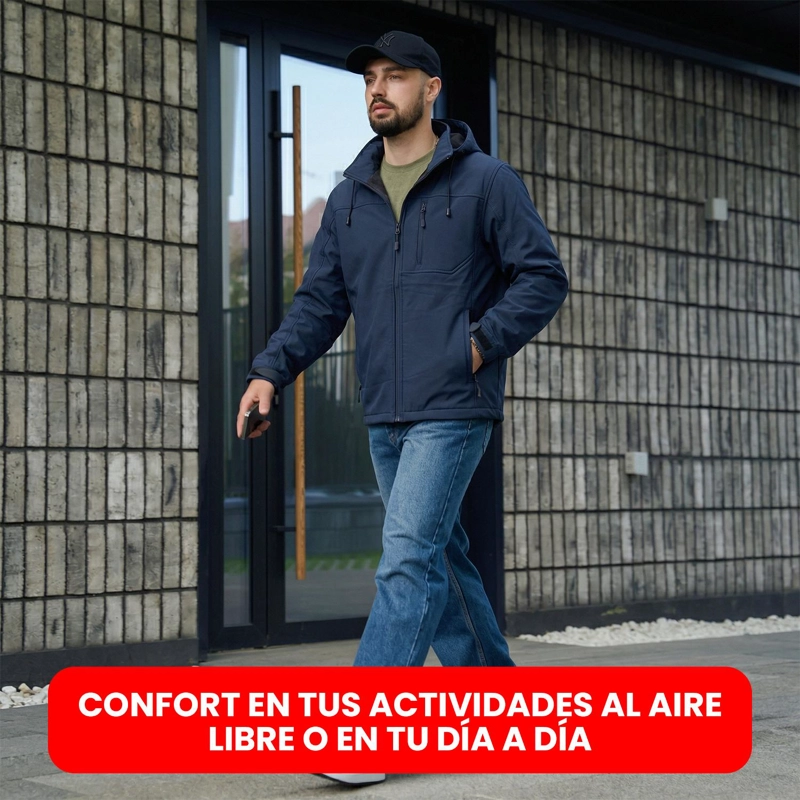 CHAQUETA SOFTSHELL TERMICO CON MICROPOLAR CORPORATIVO HOMBRE - 3
