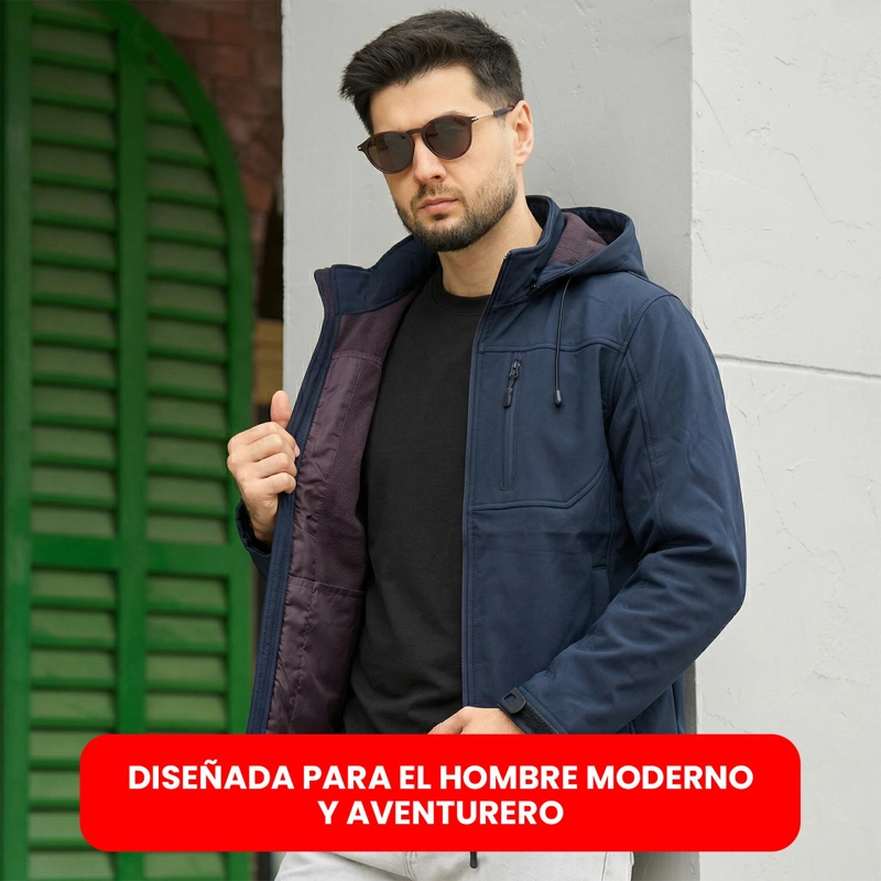 CHAQUETA SOFTSHELL TERMICO CON MICROPOLAR CORPORATIVO HOMBRE - 4