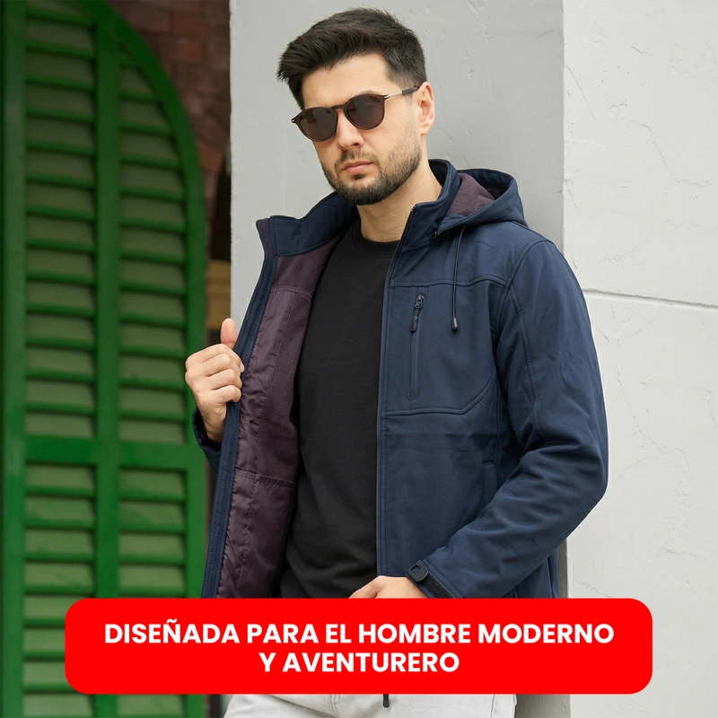 CHAQUETA SOFTSHELL TERMICO CON MICROPOLAR CORPORATIVO HOMBRE - 5