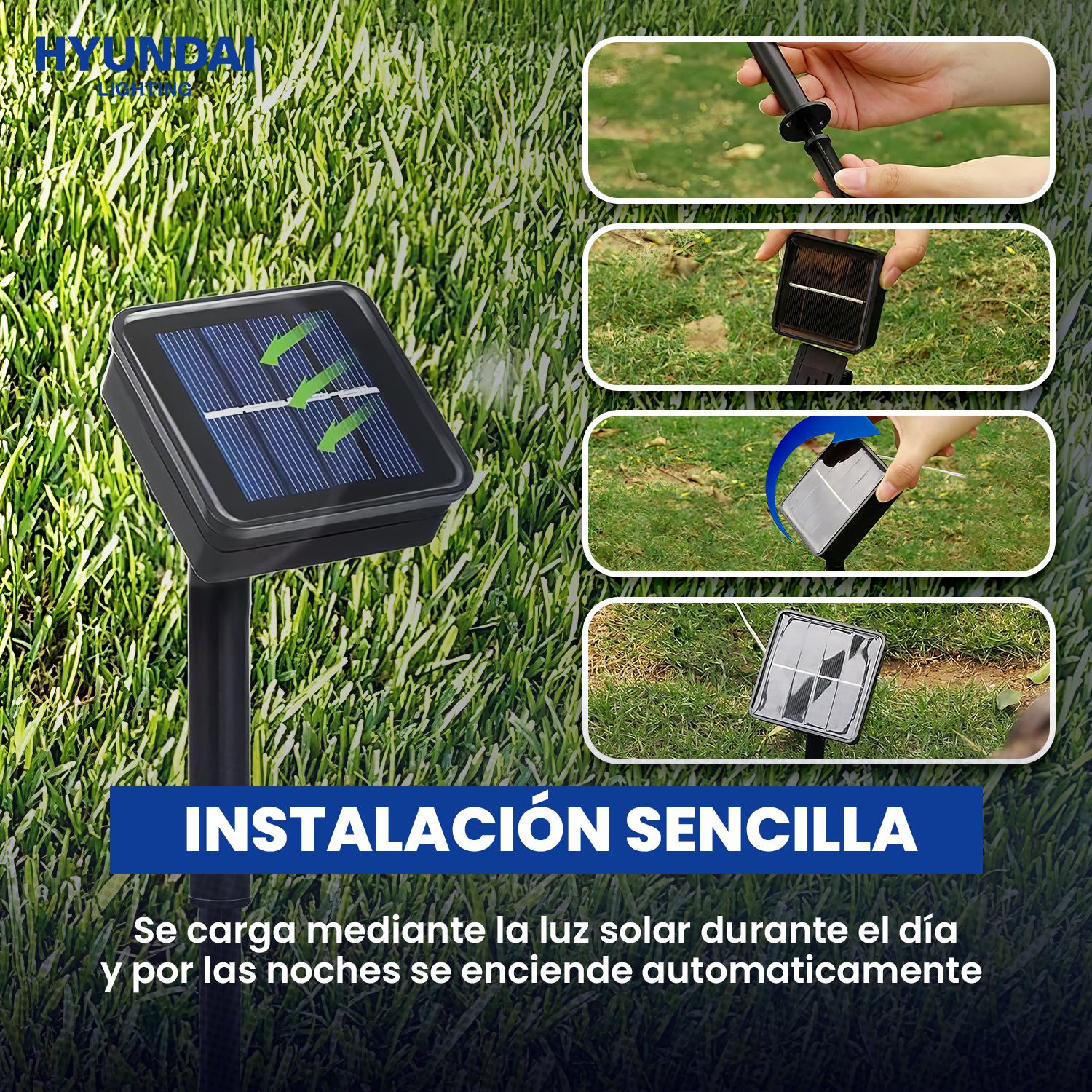 GUIRNALDA SOLAR LUCES HADA DECORATIVA 10MTS CALIDA - 4